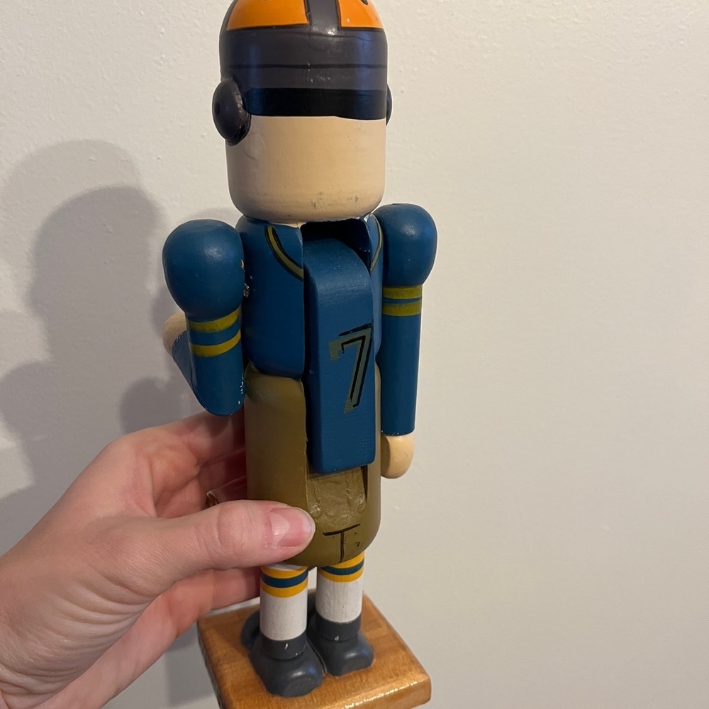 Vintage Colorful Football Player Nutcracker - Picture 3 of 6